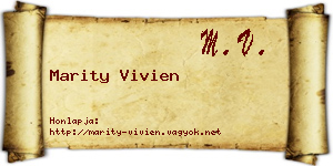 Marity Vivien névjegykártya